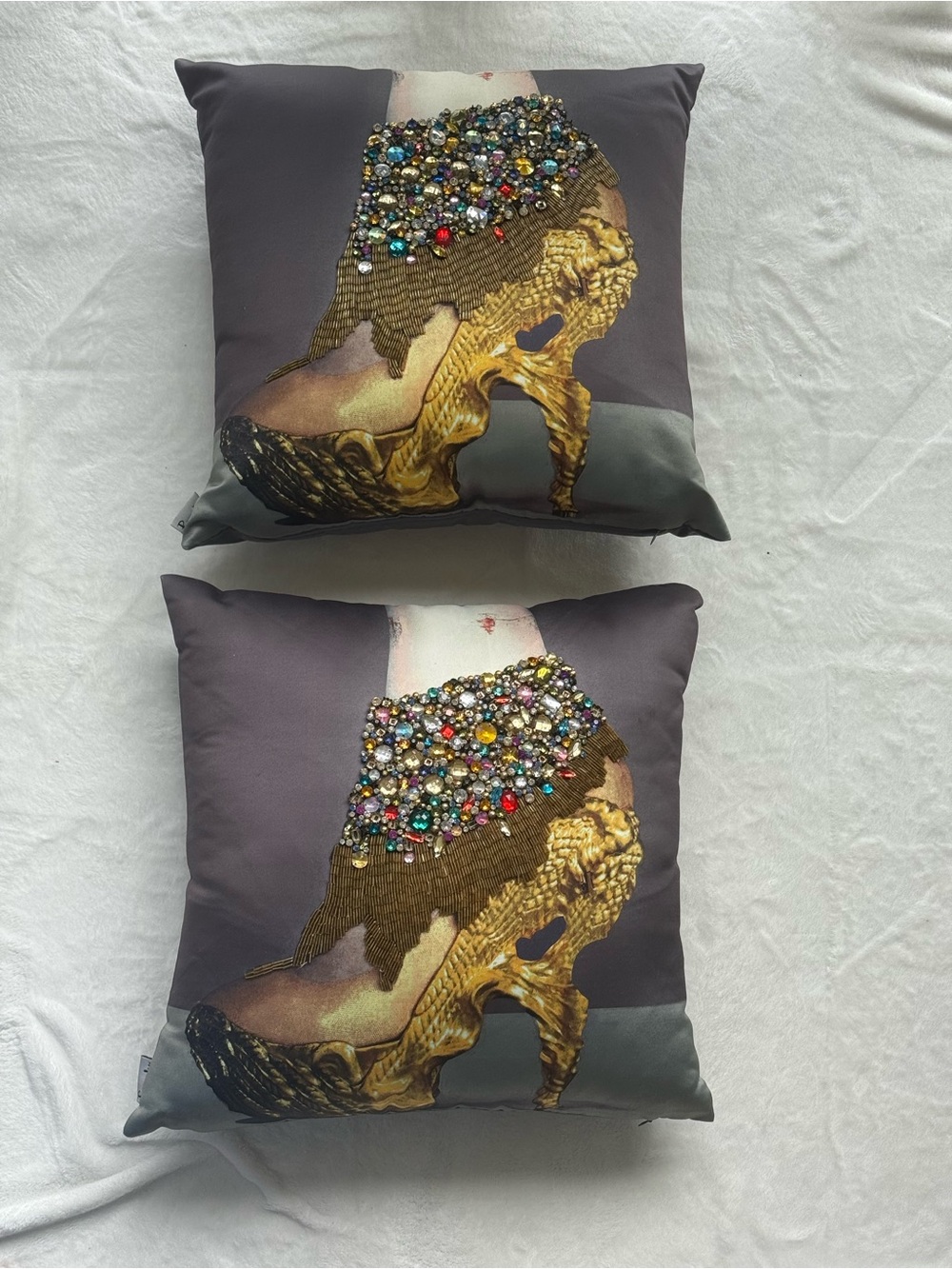 Decorative Throw Pillow Armadillo Boot Print Fashion Art